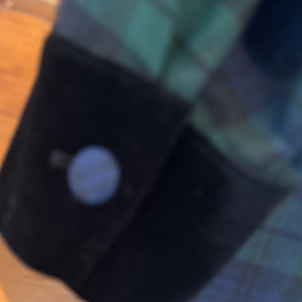 Alexia Admor Navy and Green Glen Plaid Velvette  Dress With Black Velvet Trim - Picture 6 of 6